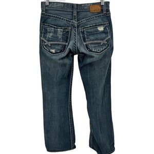 BKE Men's Fulton Distressed Button Fly Low Rise Blue Jeans Denim 29x32